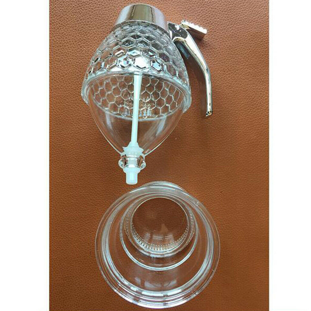 Traditional 200ml Glass Beehive Honey Jar with Ladle and Lid