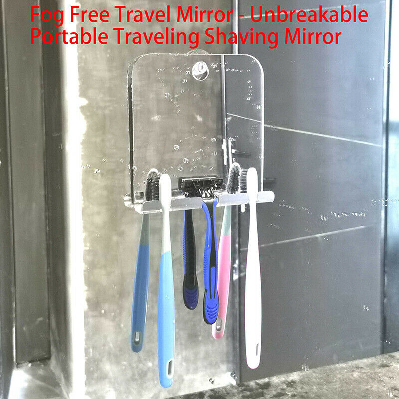 Square Acrylic Anti Fog Shower Mirror Bathroom Fogless Fog Free Washroom MirBDA