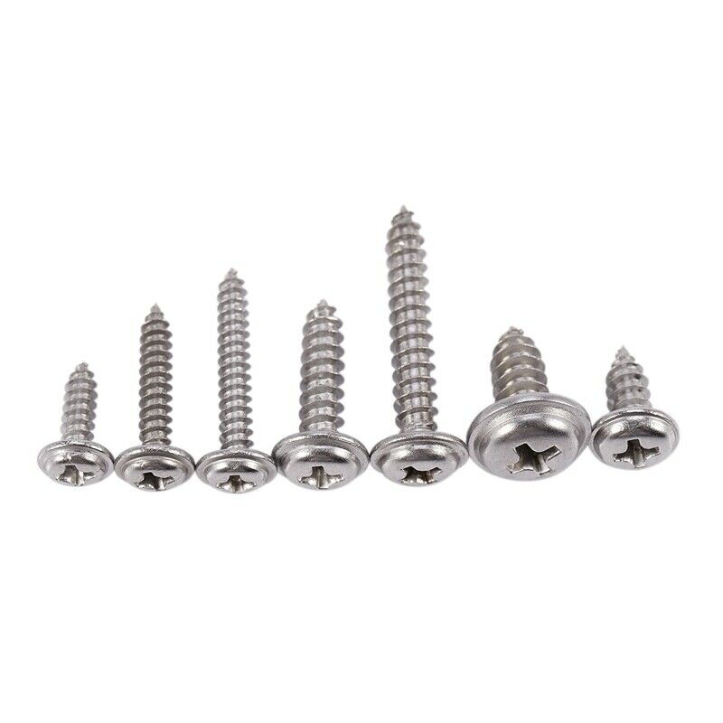2X(220Pcs M3 M4 M5 Mini 304 Stainless Steel Cross Phillips Pan Round Head SL4H4)