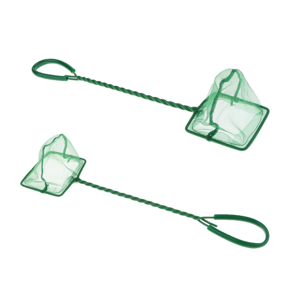 2 Pcs Portable Long Handle Ultrafine Nets Aquarium   Tank Fishing Net