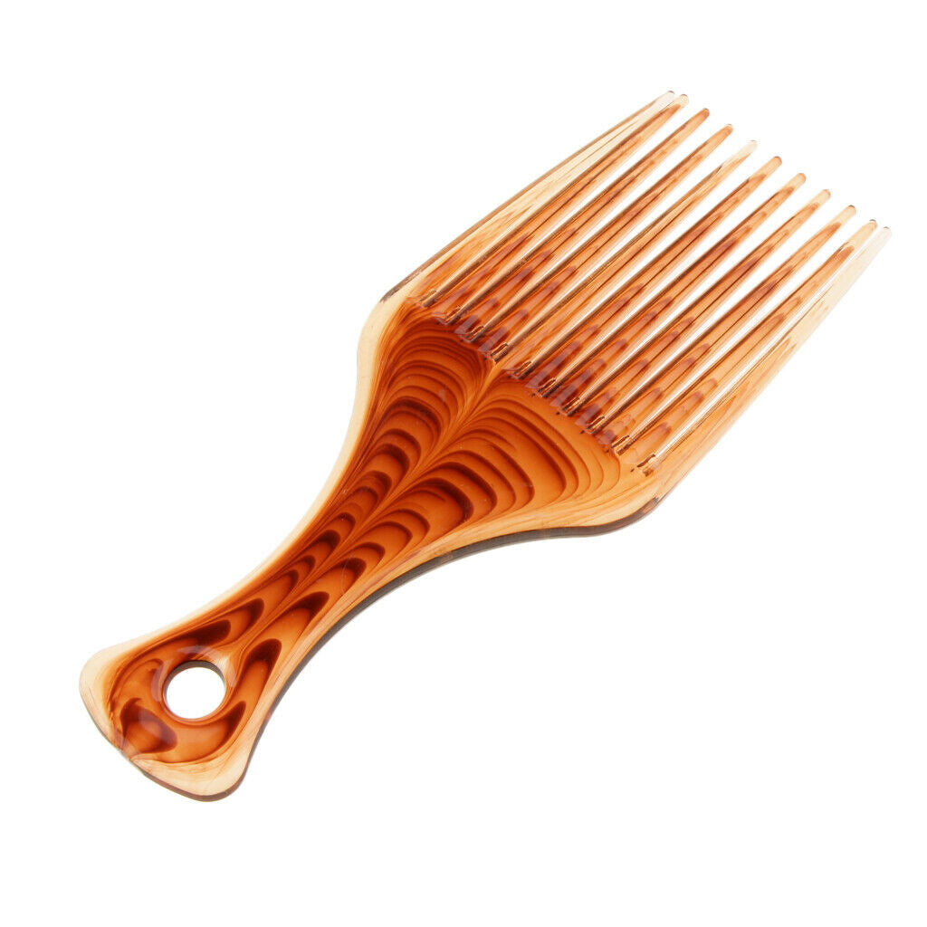 2 Pcs Long Tooth Afro Comb Curly Hair Brush Salon Hairdressing Styling Tools