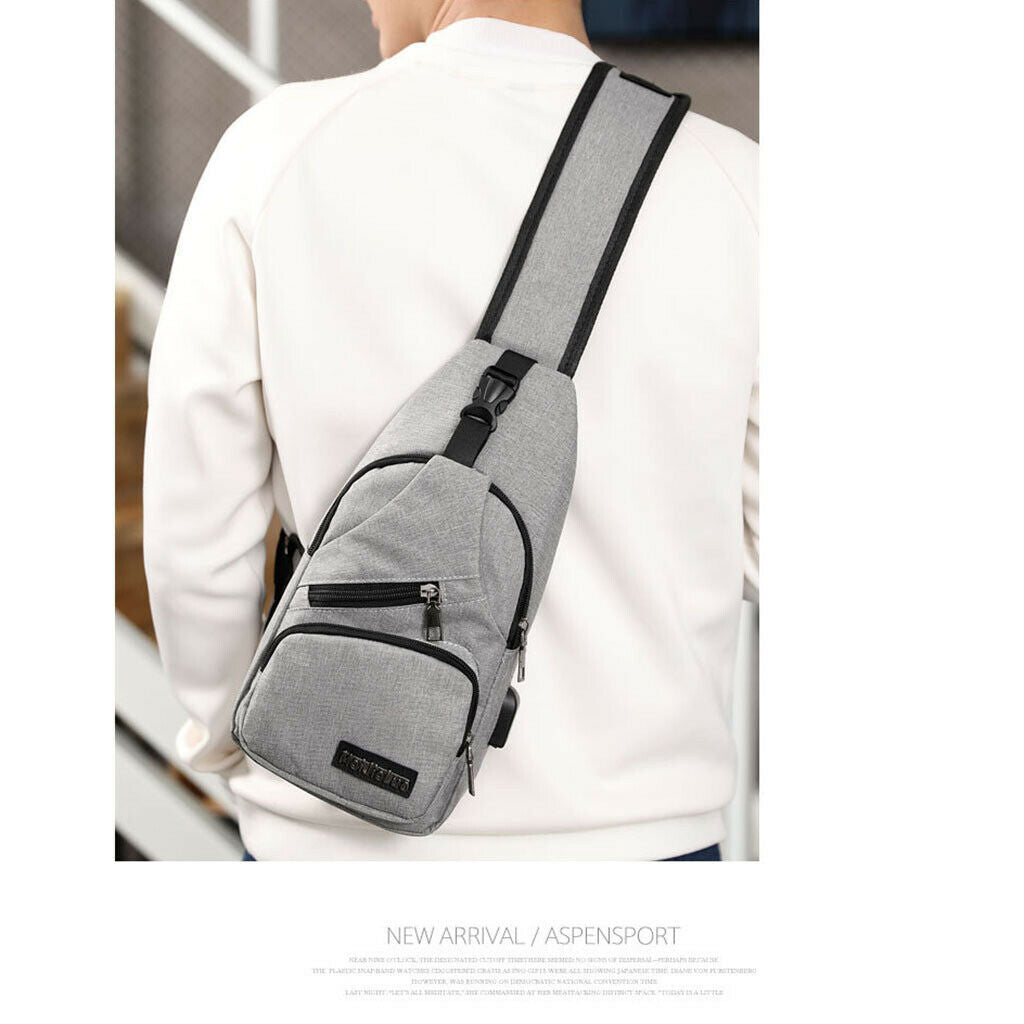 3Pack Mens Sling Bag Anti Theft Outdoor Casual Lightweight Message Bag