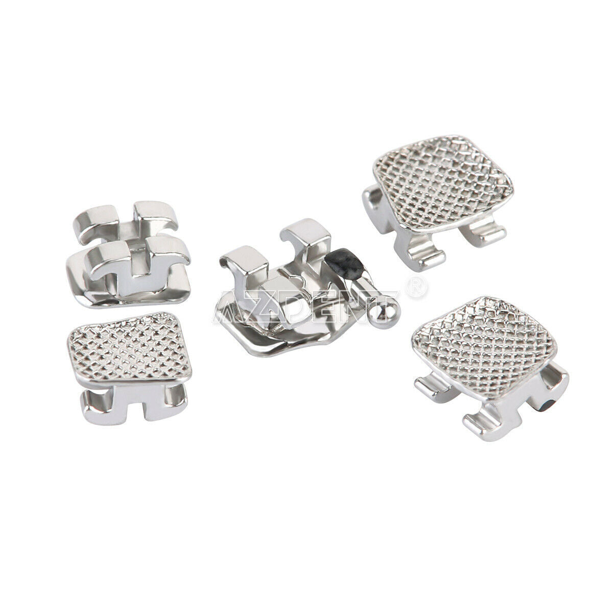 50X Dental Orthodontic Bracket Brace Standard MBT Slot .022 Hooks 3 AZDENT