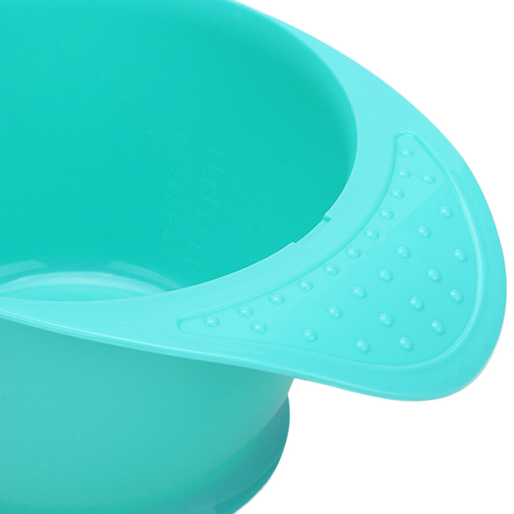 Salon Hairdressing Hair Coloring Dyeing Mixing Bowl Tint Bowl with Handle Cyan