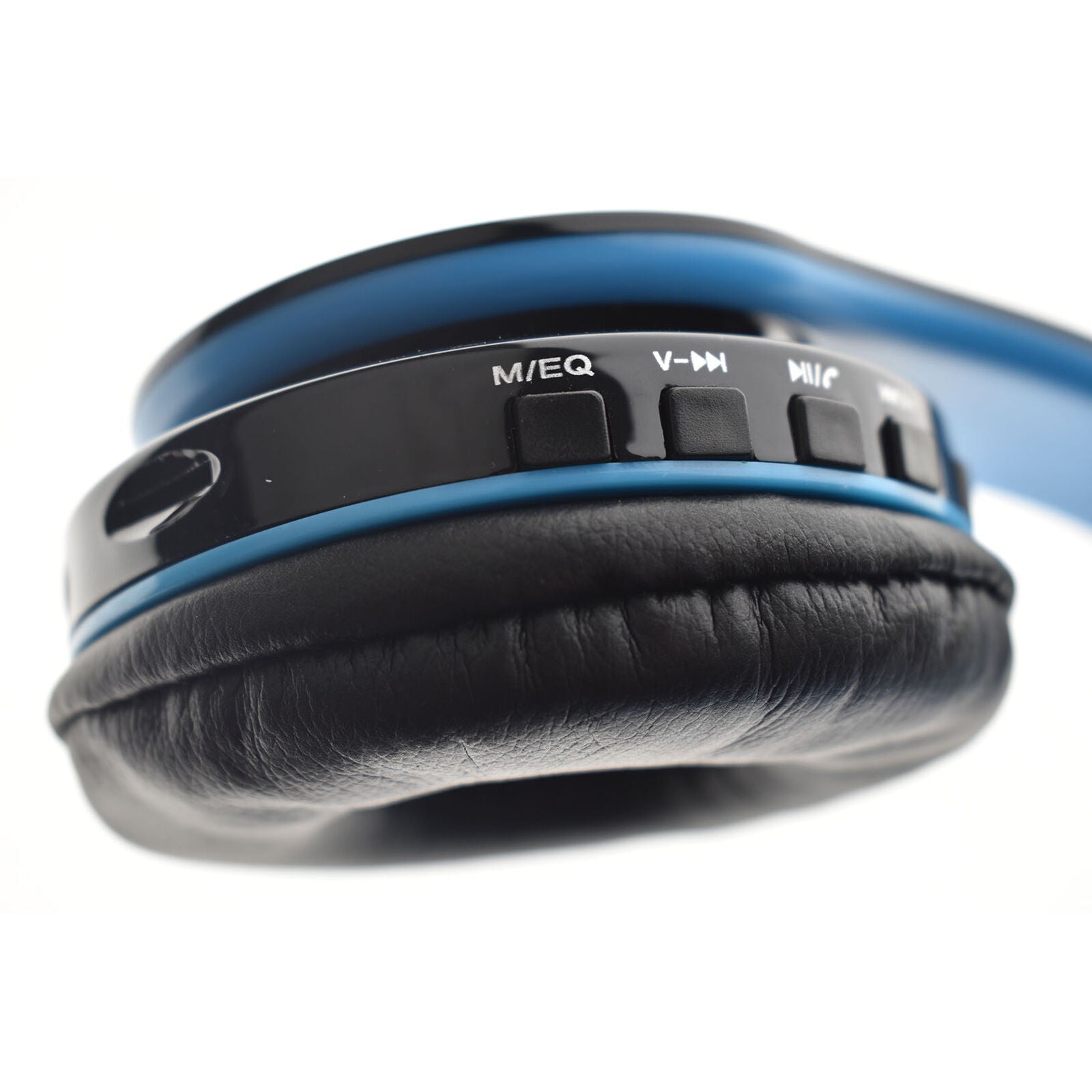 Blue Wireless Bluetooth Foldable Headphones Over Ear Hi-Fi Stereo Headset PC TV