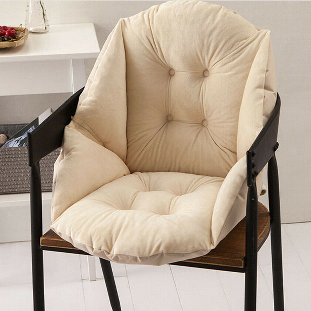 Foam Surrounded Cushion Shell Shape Warm Seat Sofa Pillow Chair Pad-Beige