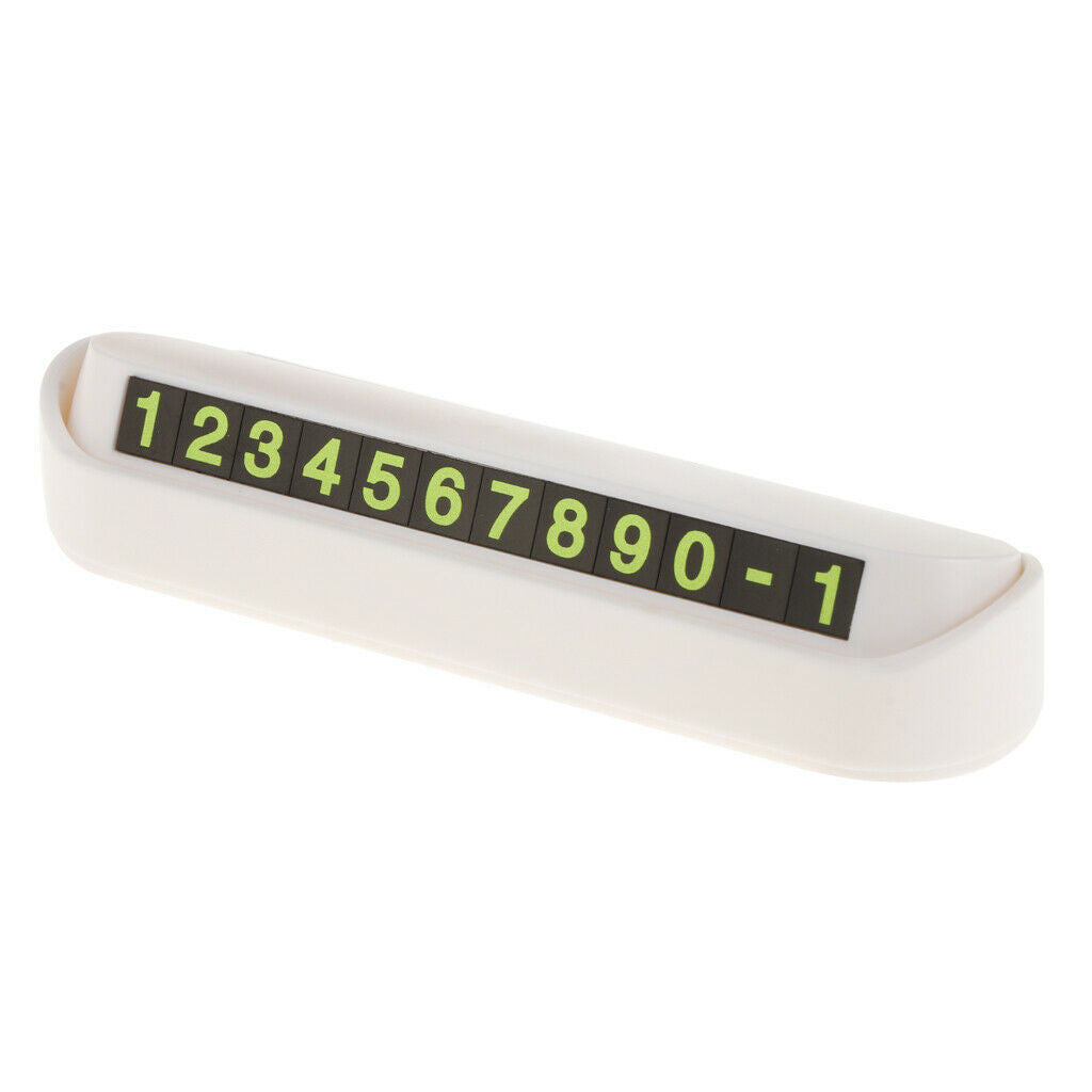 Temporary Parking Card Magnetic Phone Number Plate Holder Sucker  White