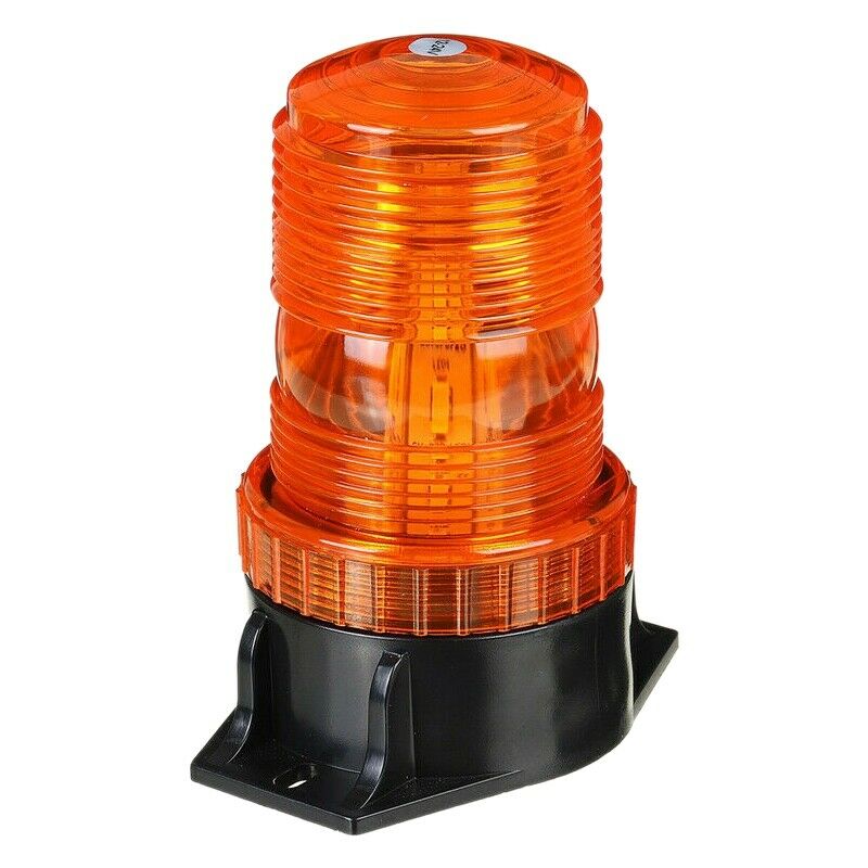 10-110V Amber LED Beacon Lamp Rotating Store Emergency Flashing Warning Light Q1
