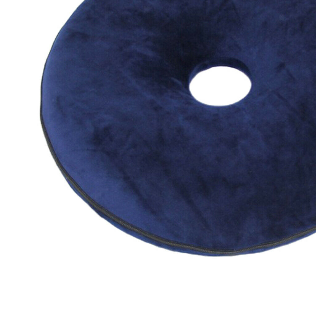 Donut Seat Cushion Hemorrhoid Coccyx Tailbone Support Pillow Pad Dark Blue