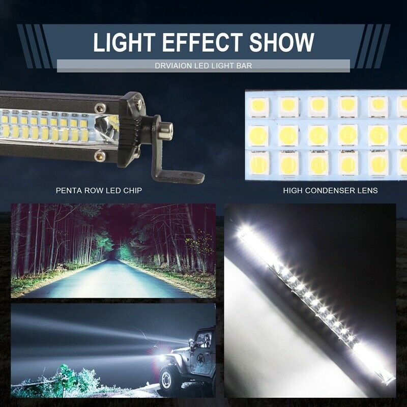 Ultra-Thin 1000W 12Inch Led WorkLight Bar Combo Flood Spot Offroad Truck UTVH2T7