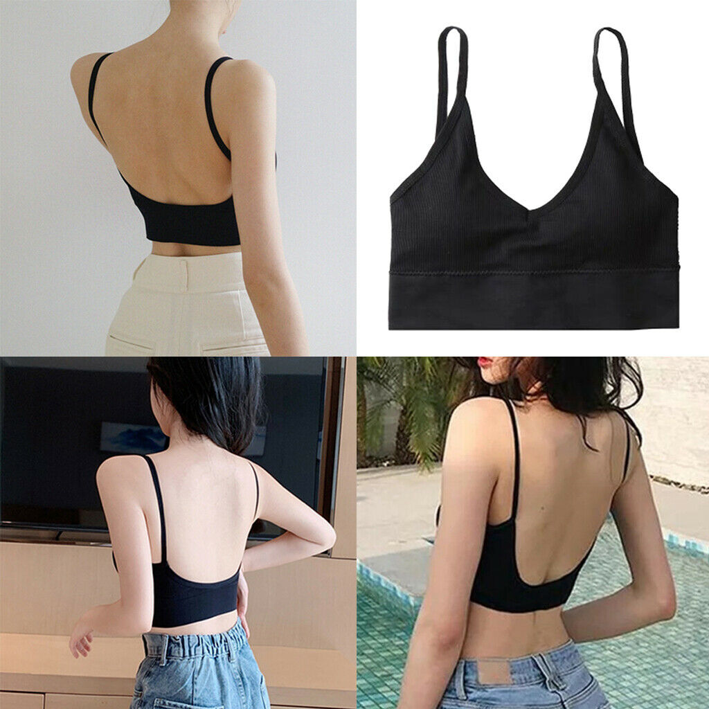 3Pcs Ladies Girls Nylon Bralette Comfort Bra Camisole Crop Top Yoga Bra