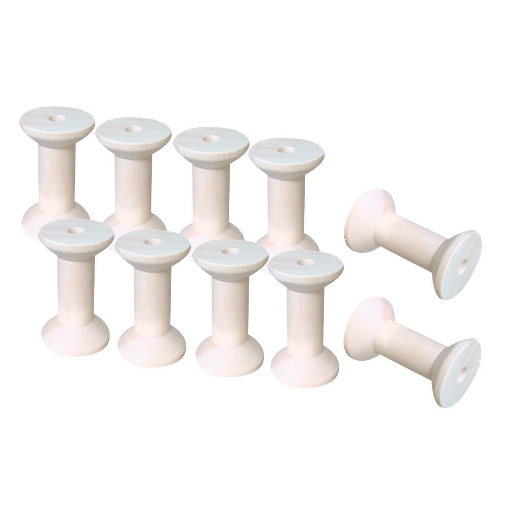 Set of 30 10Pcs Natural Empty Spools Sewing Bobbins Sewing for Accessories