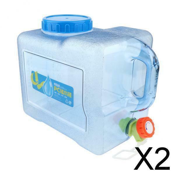 2X Outdoor Camping Travel Car Water Bucket Water Carrier Canister 8L