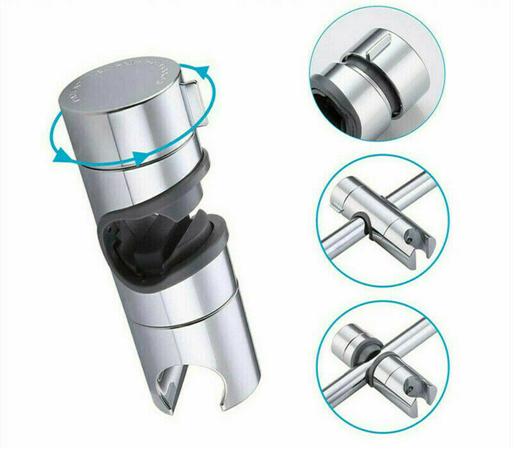 Universal Shower Head Holder Adjustable Bracket Height 360Â° Shower Replacement
