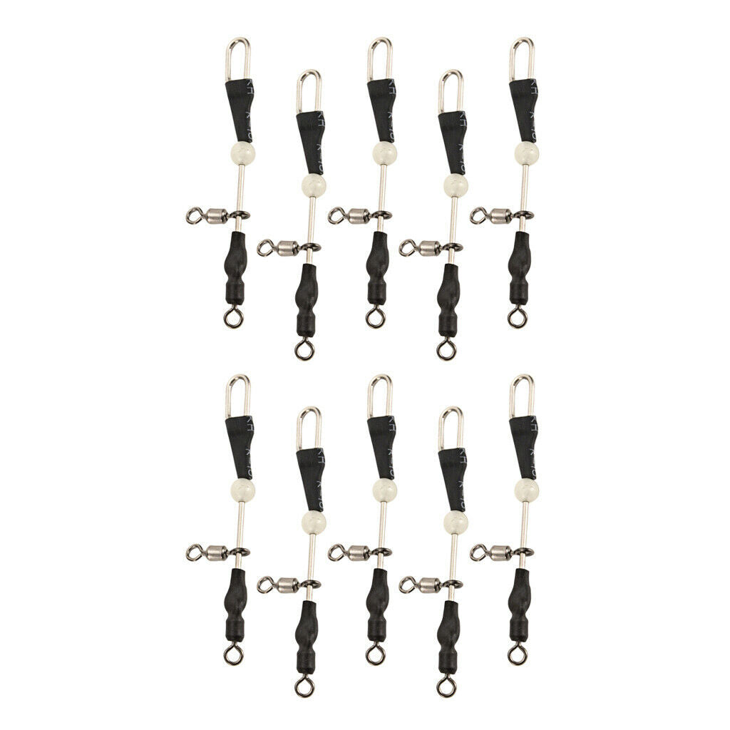 5/10pcs Fishing Rolling Swivels Connector Hook Line Connector 10 Pieces