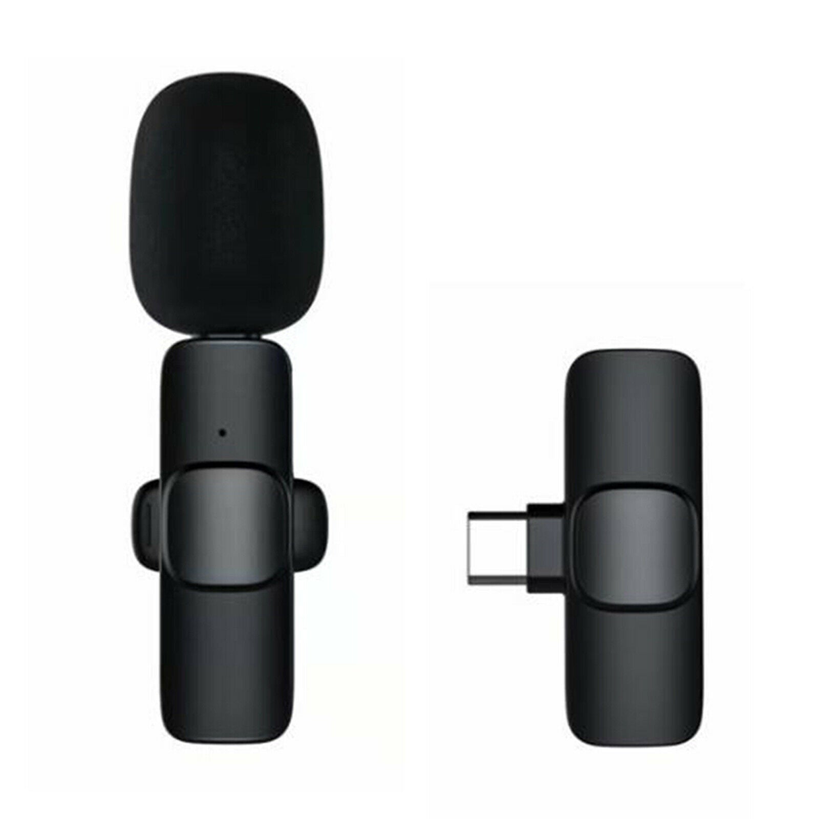 Universal Bluetooth Lavalier Microphone Mini Clip-On Microphone USB-C Plug &