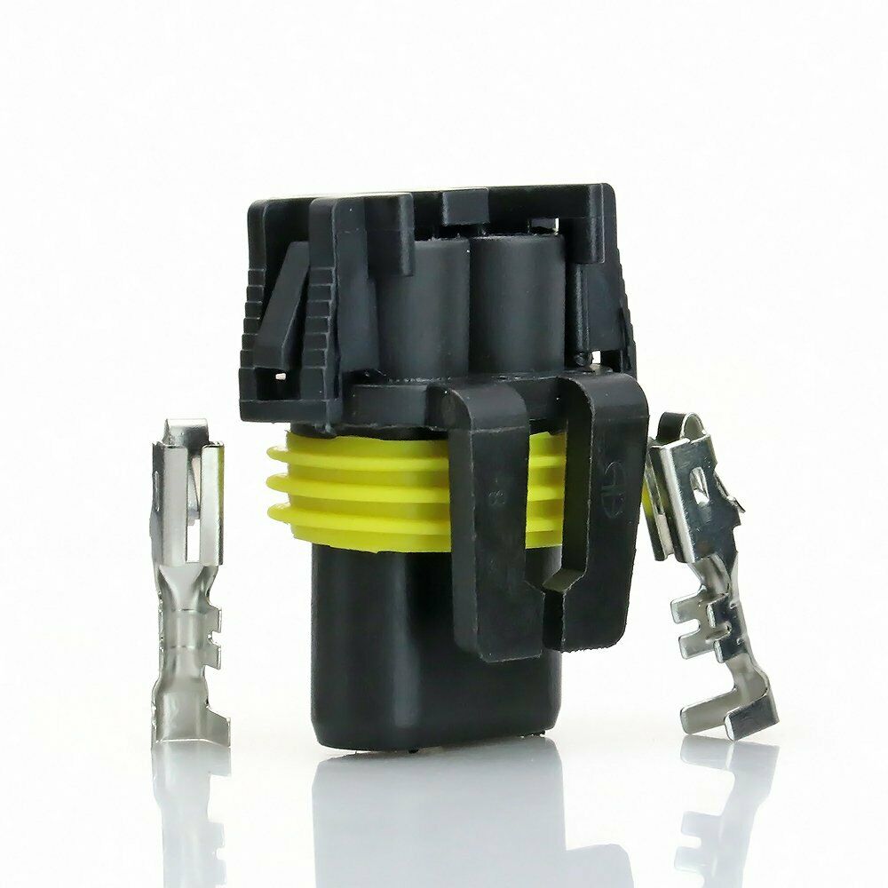 5x 9005 HB3 9006 HB4 H10 Female Connector HID Xemon Socket Plug W/Terminal Pins