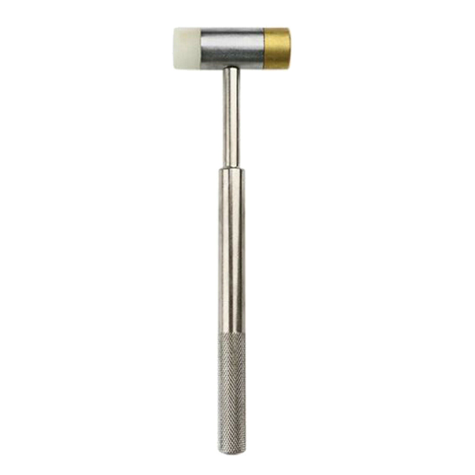 15 Piece Brass Punching Set And Double-sided Copper Hammer, Brass, Steel,