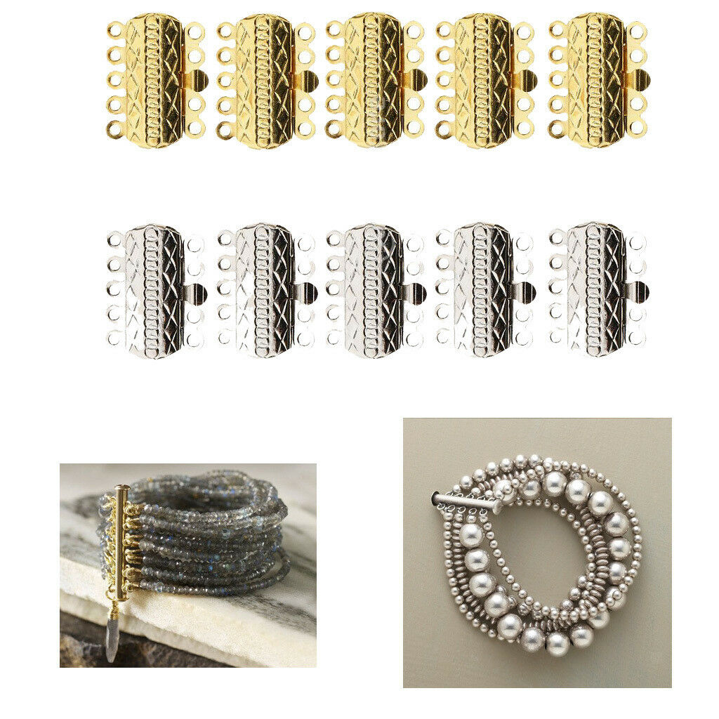 10 SET 5 STRAND CLASPS MULTI STRAND CLASP BEADING BRACELET NECKALCE JEWELRY