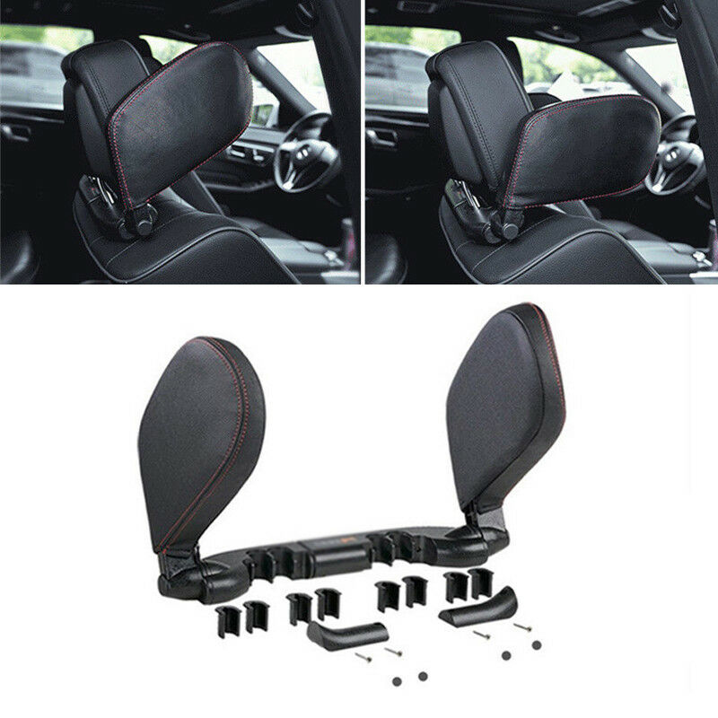 Car Headrest Neck Pillow Head Prop Seat Rest Nap Side Cushion Pad Travel Black