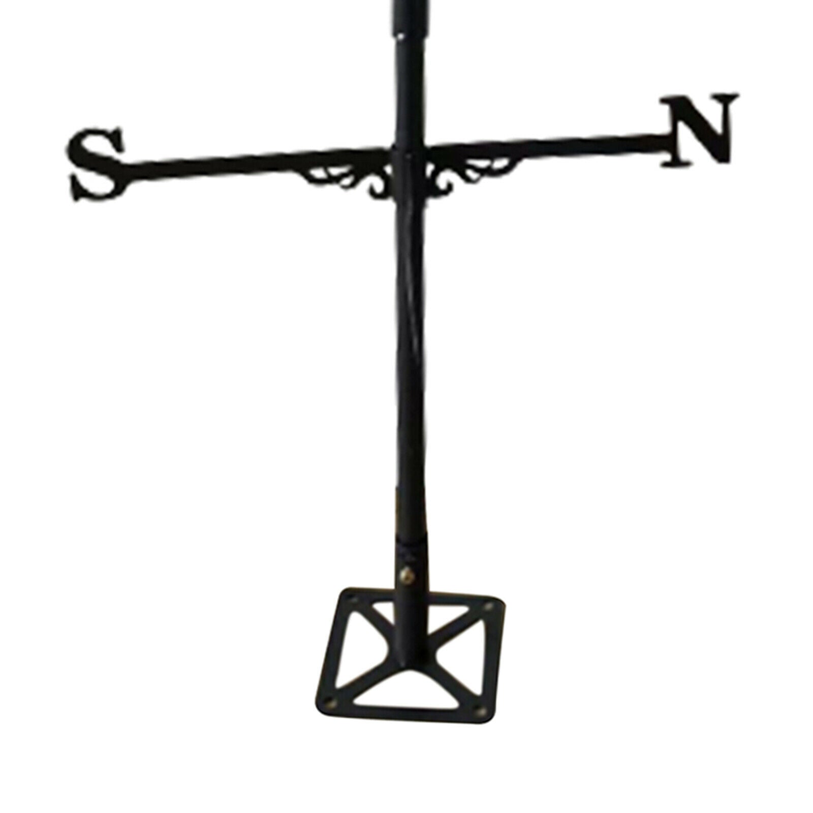 Retro Stainless Steel Cock Weathervane Wind Direction Indicator Stake Decor