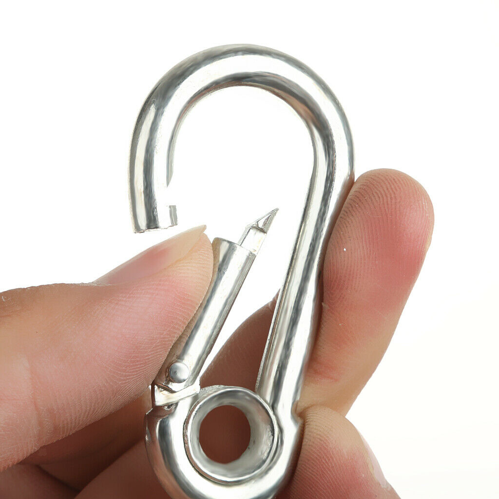 3x Outdoor Climbing Stainless Steel Safety Hook Clip Locking