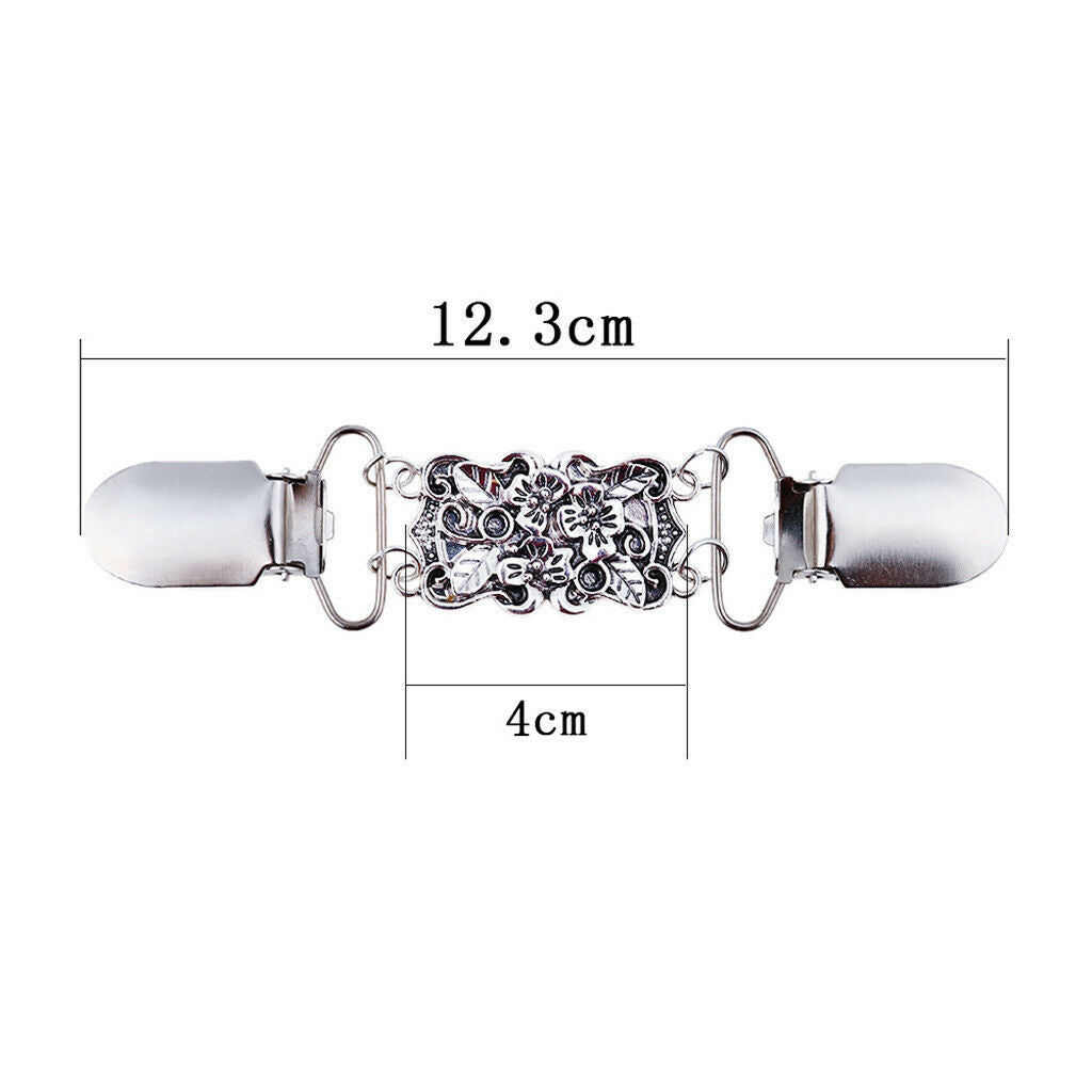 Prettyia 4Pcs Retro Style Sweater Shawl Clips Dress Cardigan Collar Clips