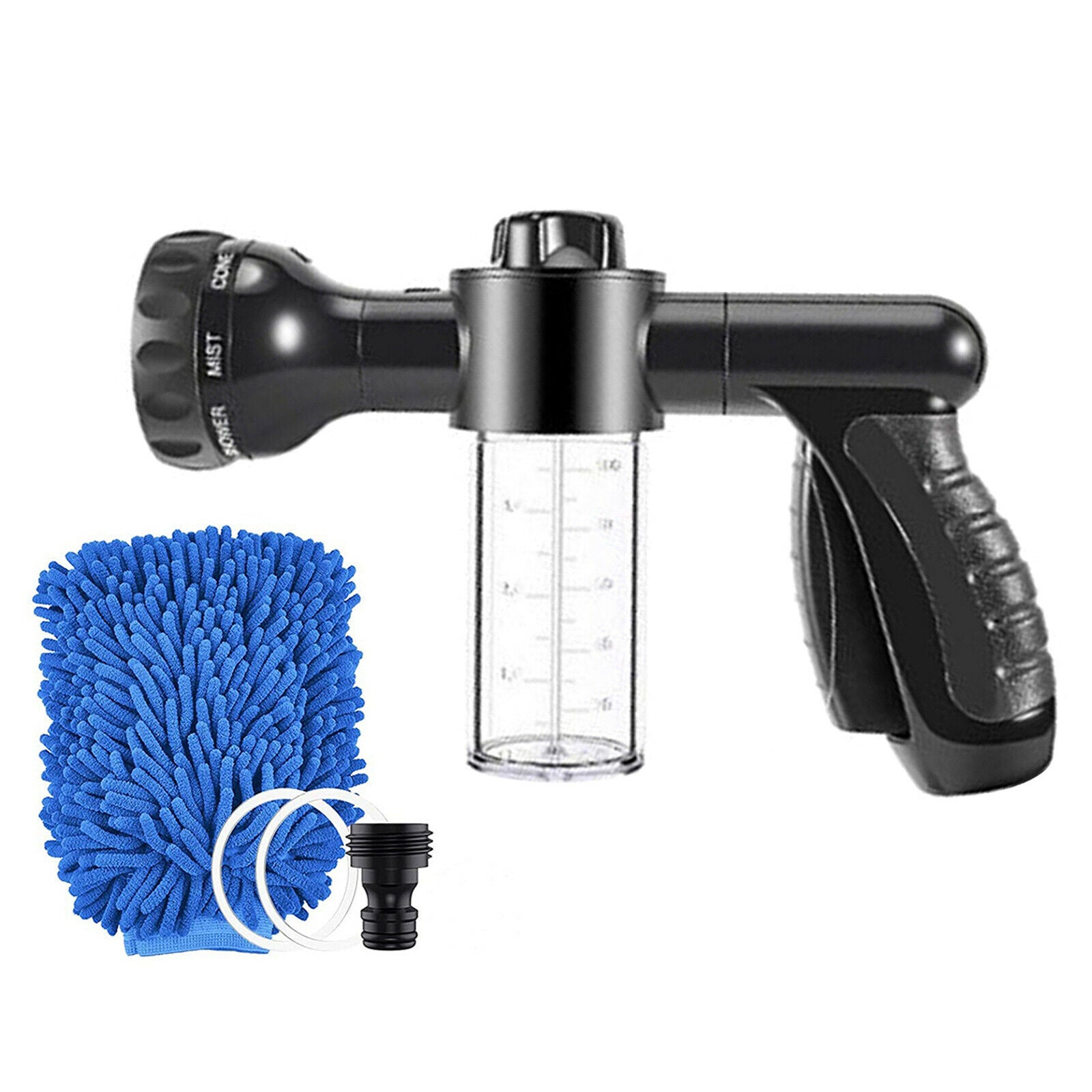 Garden Hose Nozzle Foam Sprayer Water Gun Watering Plants Showering Pet
