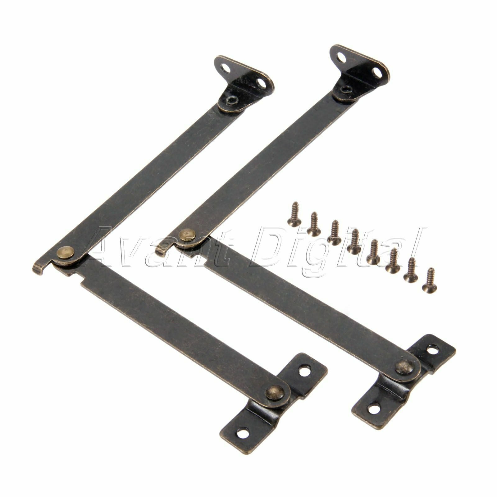 Furniture Hardware Jewelry Chests Box Lid Display Cabinet Support Stay Hinge 2X