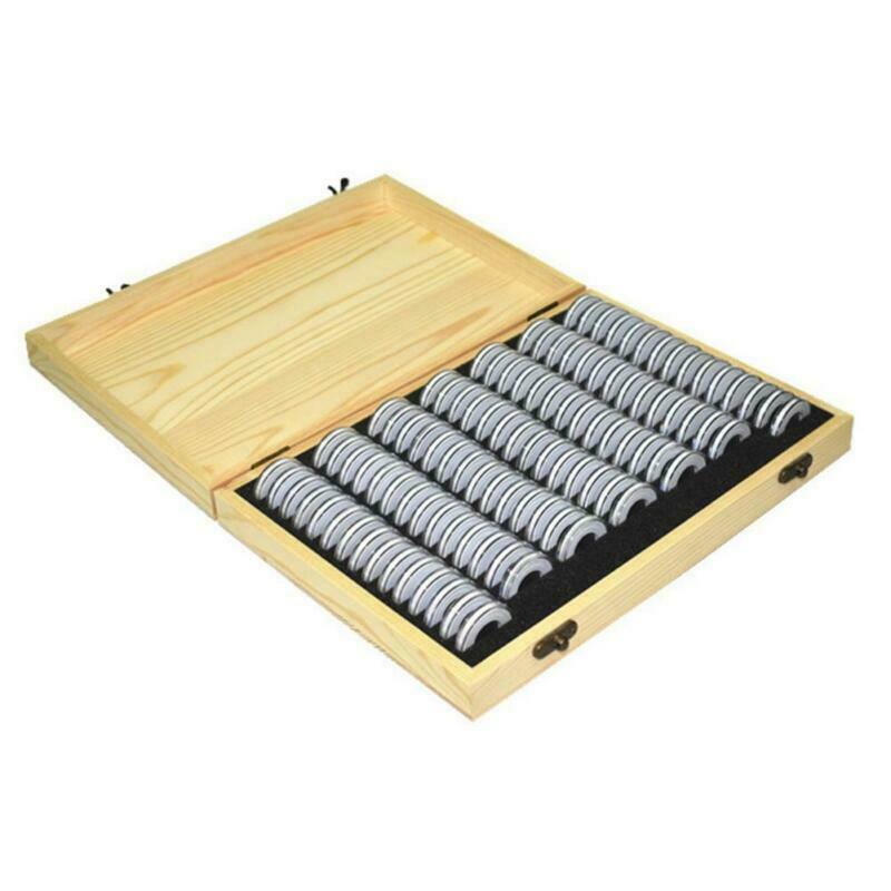 30Pcs Coins Capsules Holder Storage Case For Collectible Display with Wooden Box
