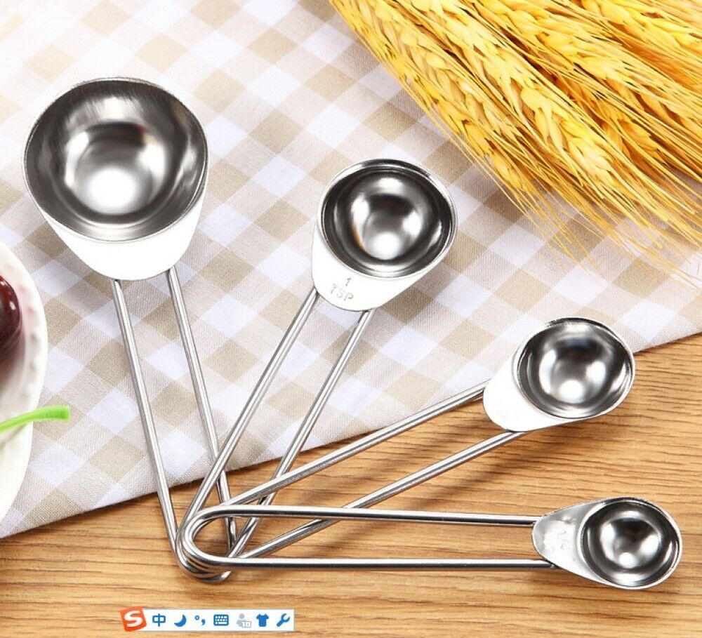 5pcs/Set Measuring Spoons Tea Coffee Measure Cooking Scoops Teaspoons Utensil