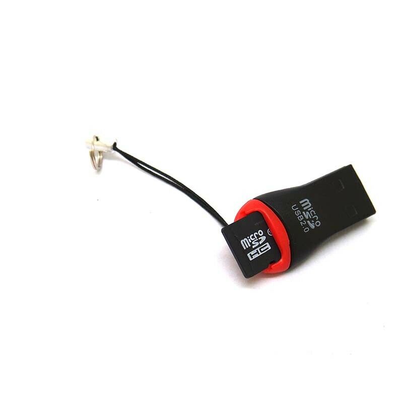2pcs easy carry key ring USB 2.0 TF Memory Card Reader MicroSD Micro SD T-Flash