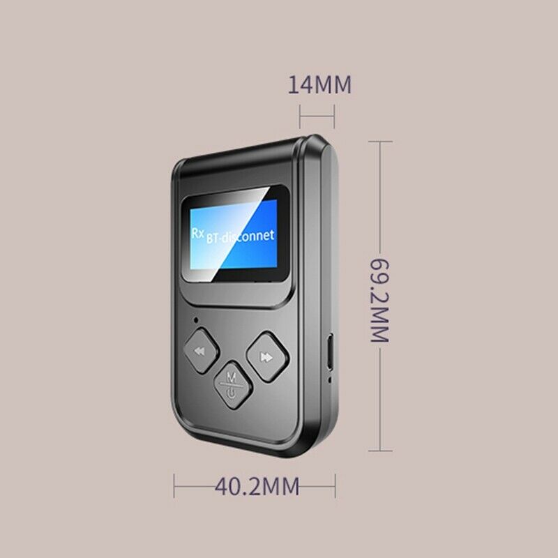 Bluetooth 5.0 Audio Receiver Transmitter with LCD Display 2IN1 Mini 3.5mm J N2T7