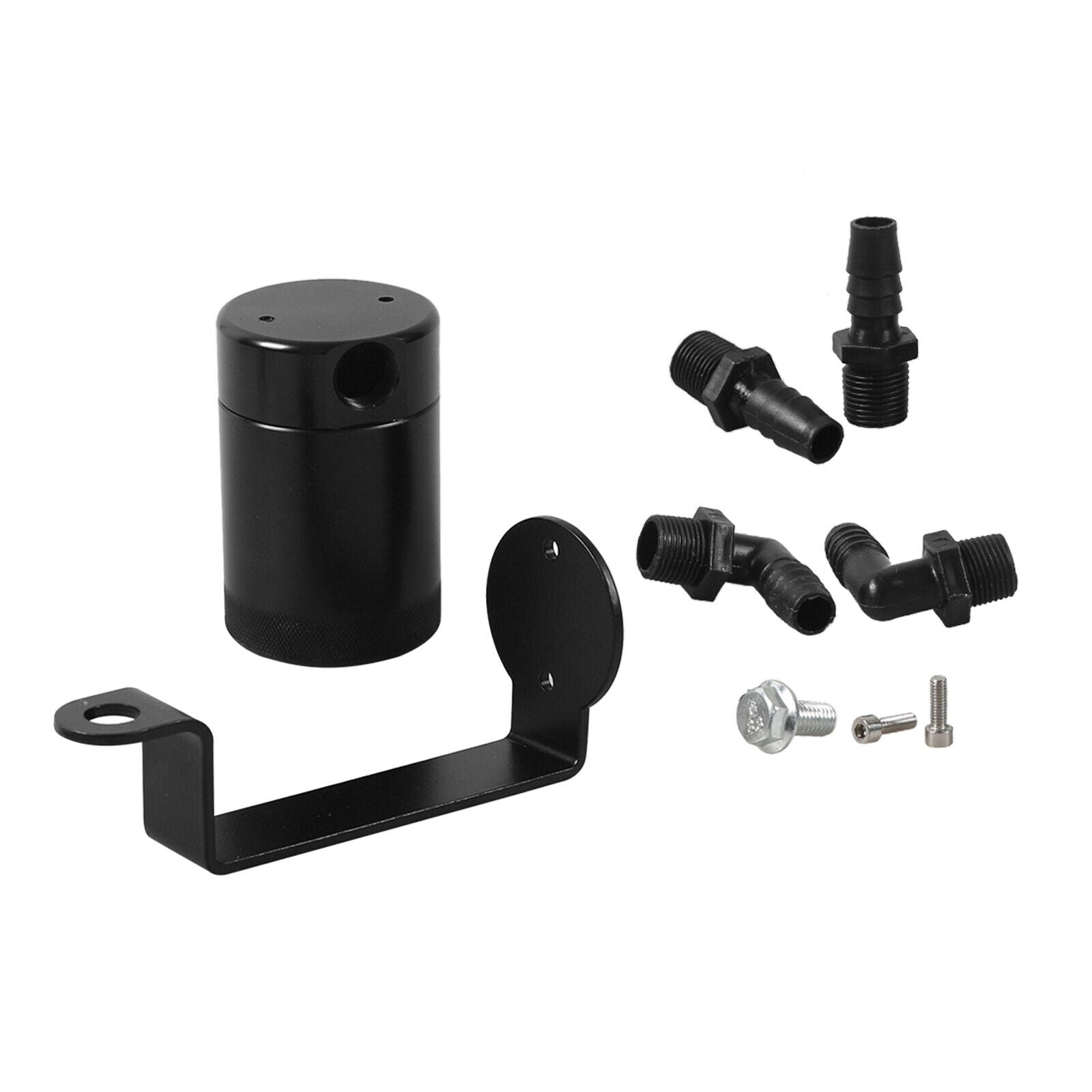 Oil Separator Performance 3060P-B Black Catch Tank Fit for Passenger Side