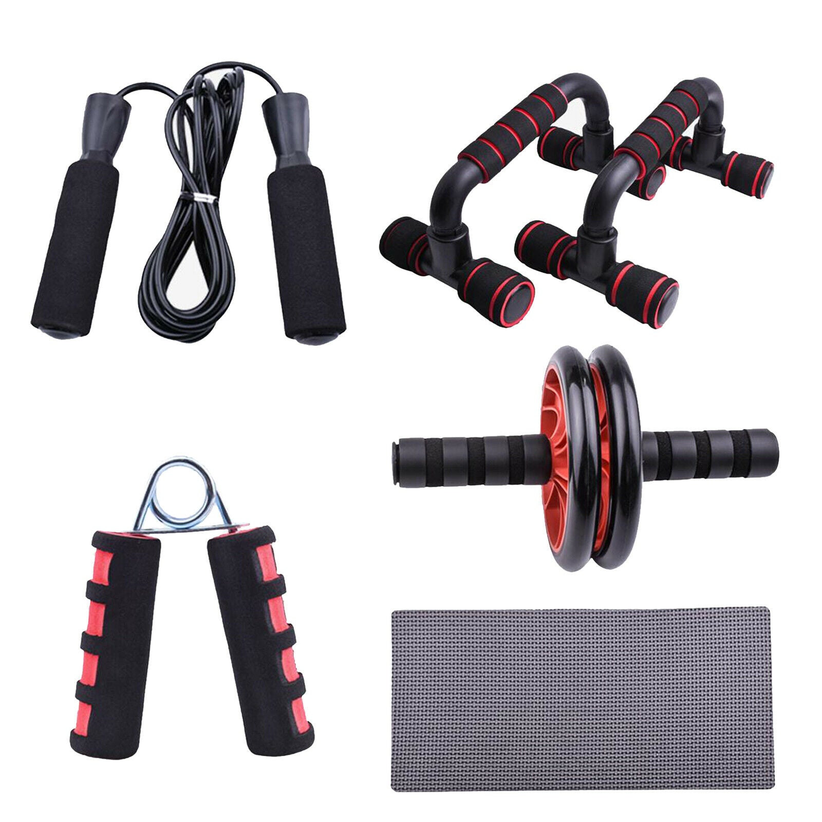 5pcs  Wheel + Workout Equipment Set for Abdominal Exercise Home Gym