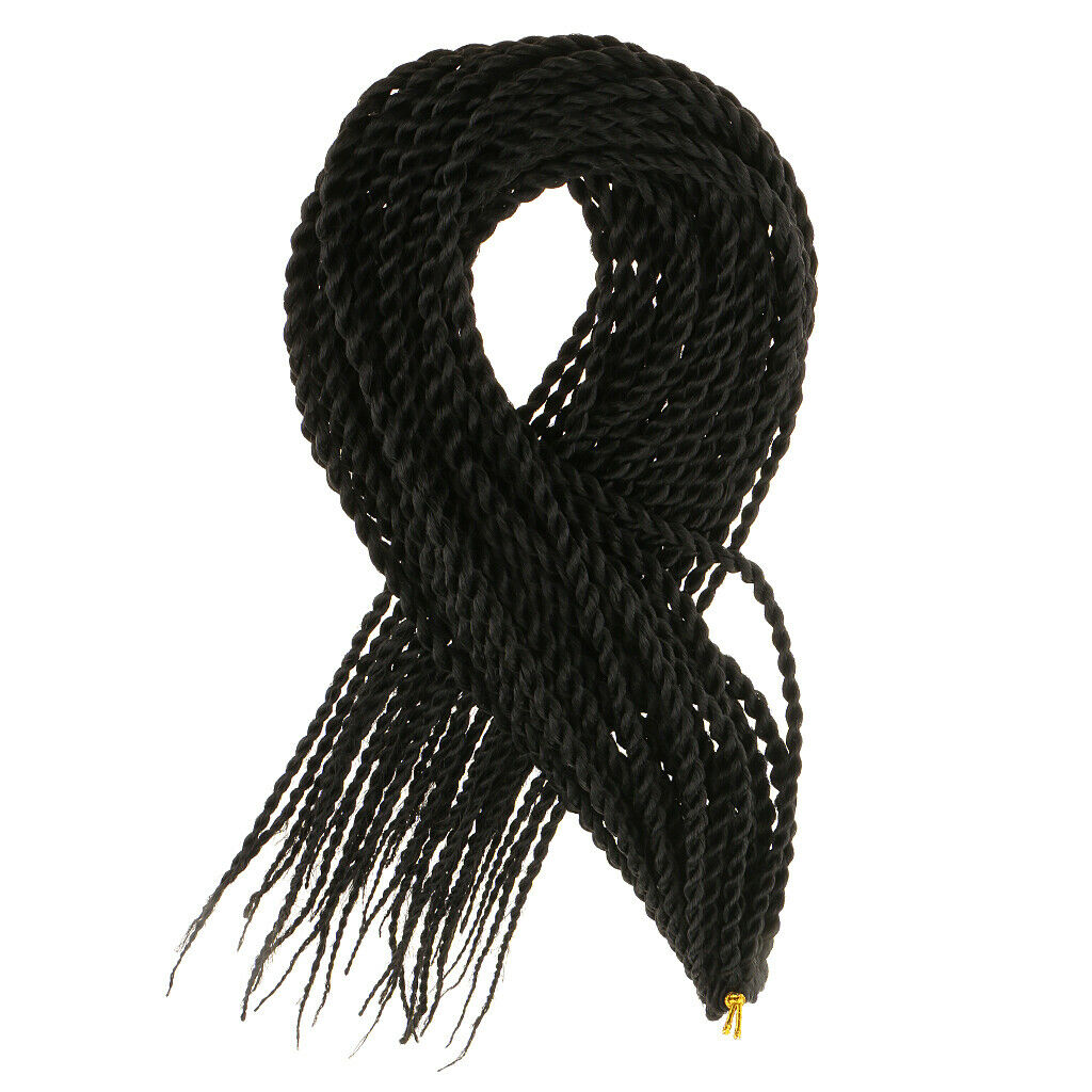 Kanekalon Small Senegalese Twist Crochet Braid Hair Extensions Black