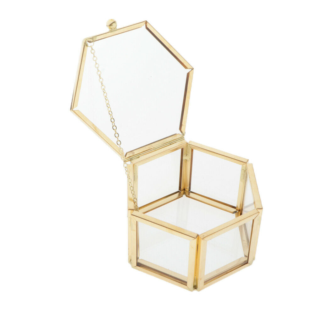 Glass Jewellery Storage Boxes Flowers Container for Brooches Pins In/Outdoor