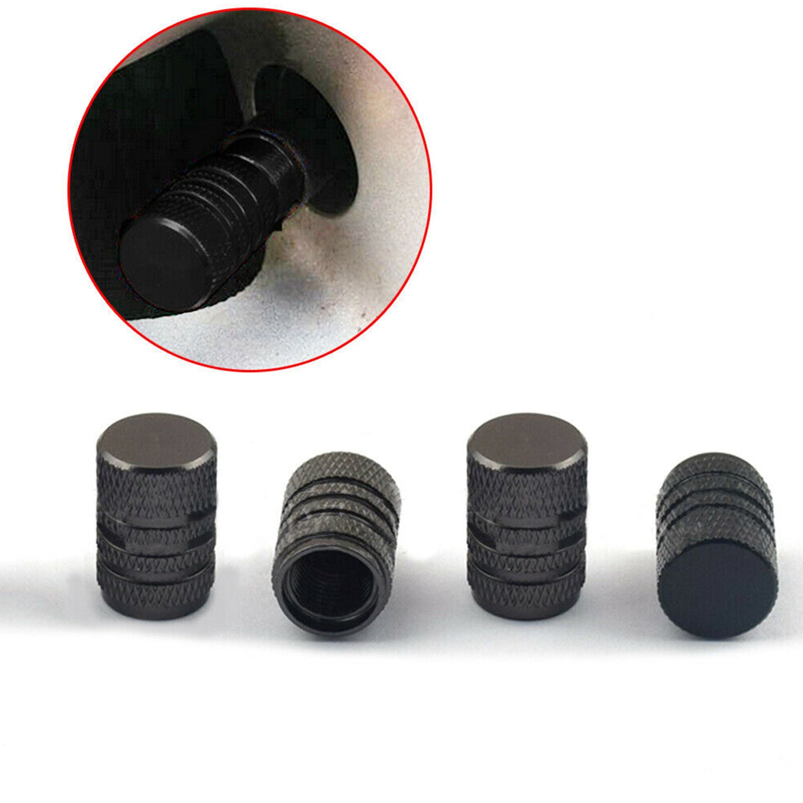 4x Car Wheel Tyre Valve Stems Aluminium Air Dust Cover Screw Cap Accessories