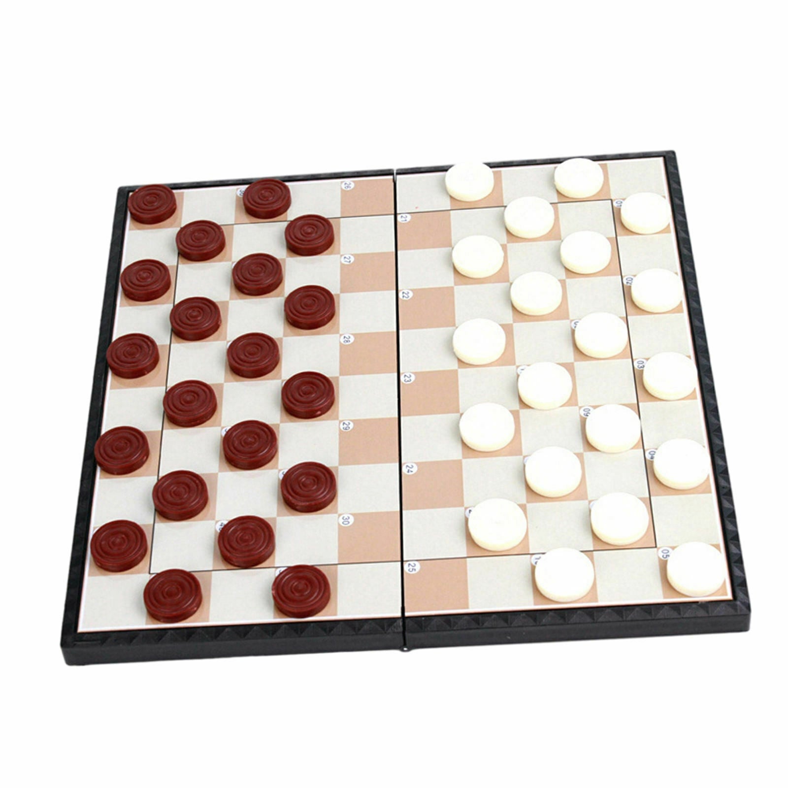 Plastic Checkers Board Game Set Classic International Checkers for Kids