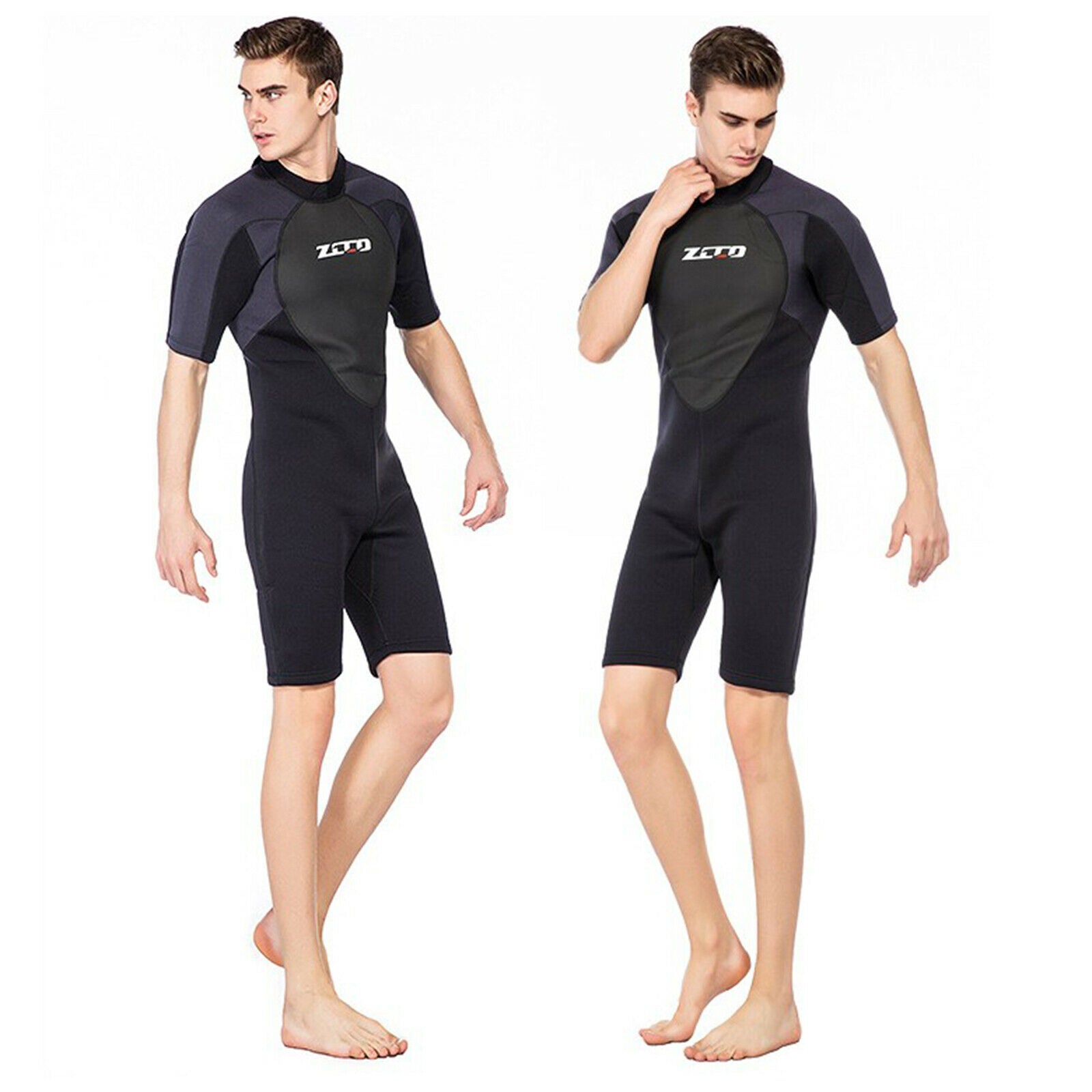 Mens Shorty Wetsuit Diving Suit Dive Skin for Diving Snorkeling Surfing S
