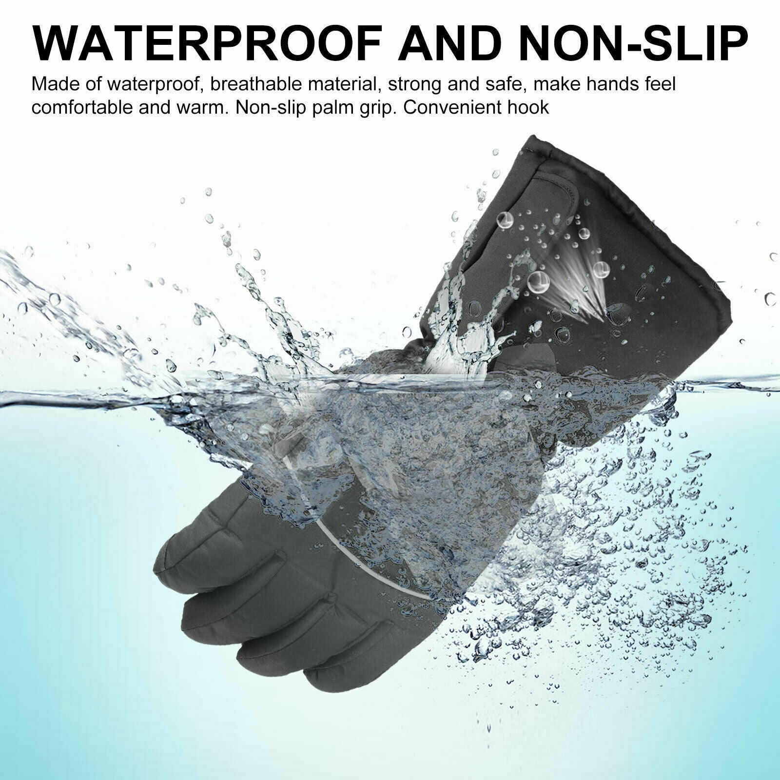 Warm Thermal Heated Gloves Touch Screen for Men Women BMX UTV Outdoor Ski