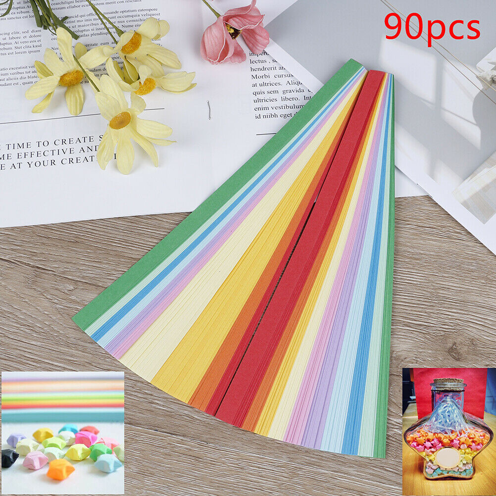 10 color mixed candy color paper Handicraft Origami Lucky Star Paper DecoraY1