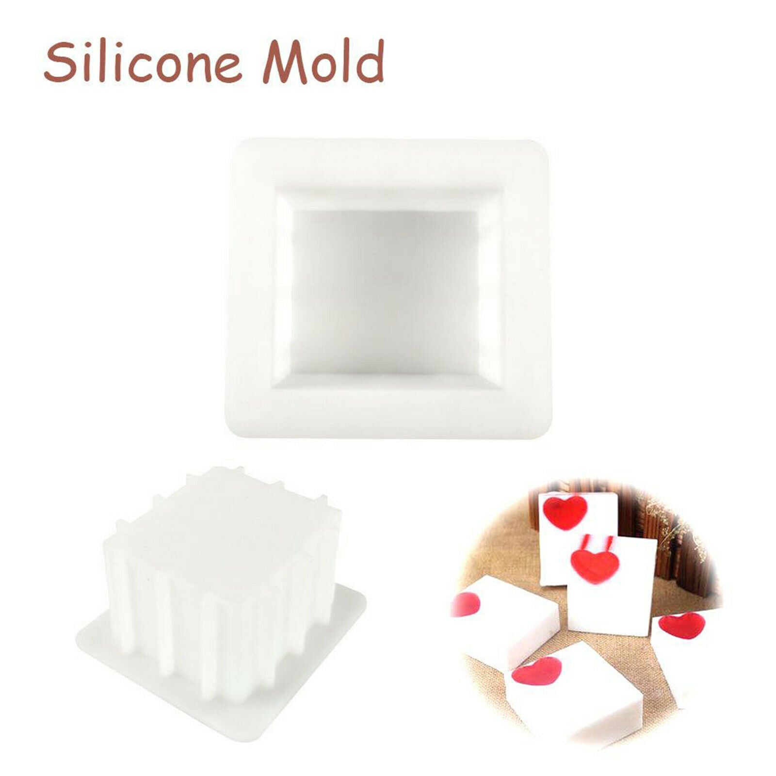 500ml Durable Soap Mold Silicone Cake Bread Mould Jelly Baking 18oz Moulds
