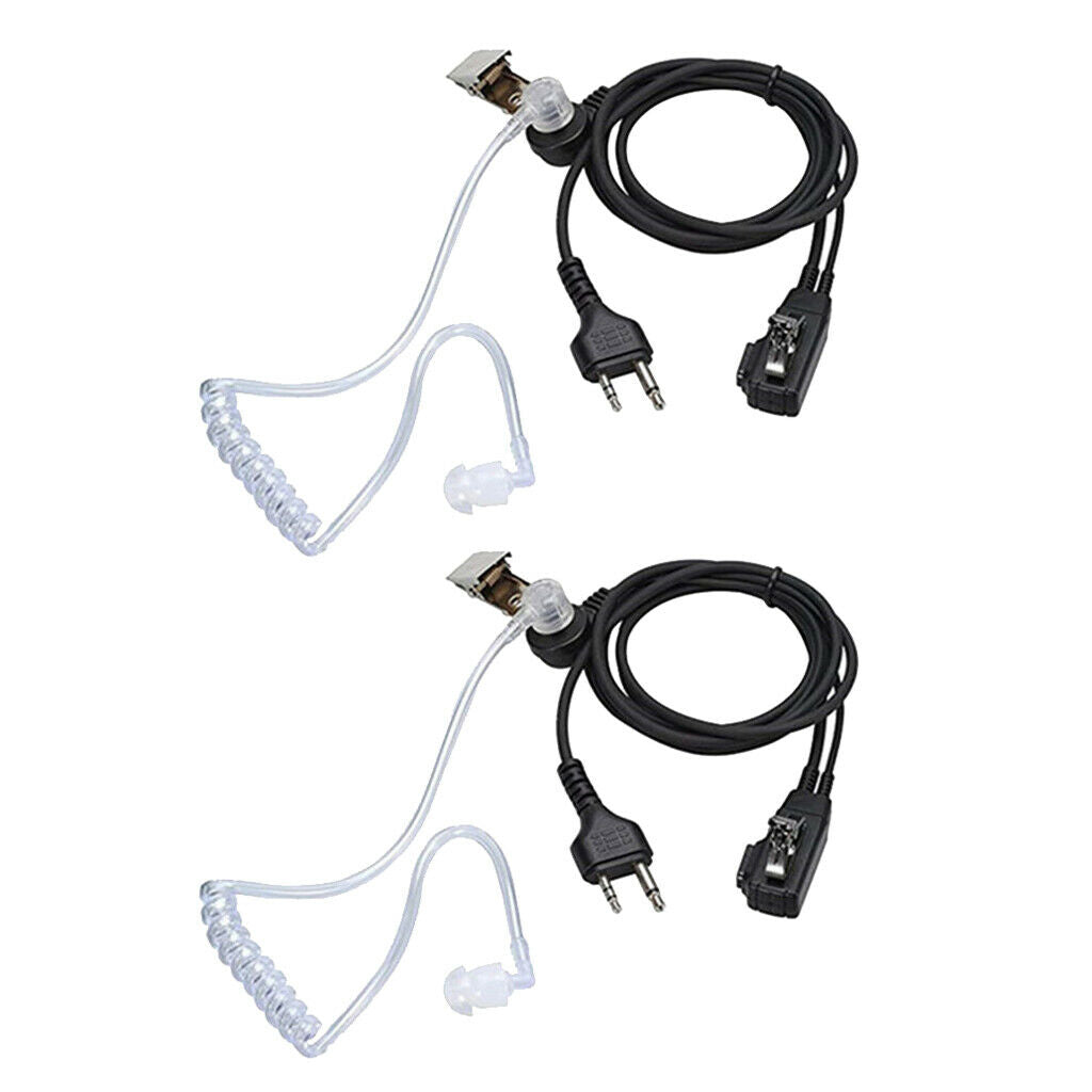 2Pin PPT Mic Covert Acoustic Tube Earpiece Headset for Midland Two Way Radio