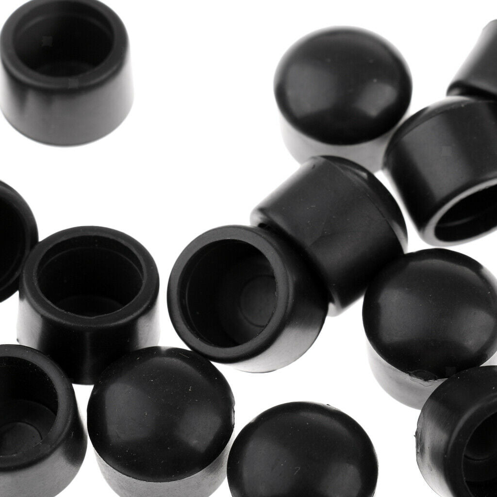 16Pcs Table Football Foosball Rod Cover End   Accessory Black