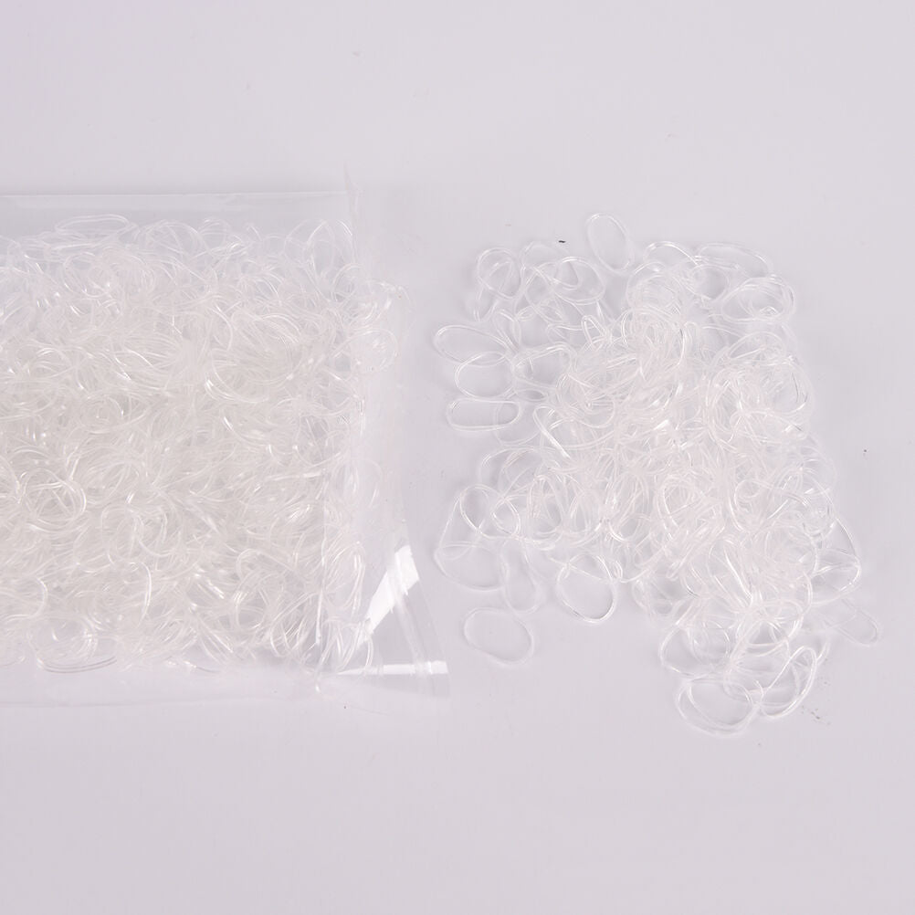 1000pcs Child Baby Transparent Hair Holders Rubber Bands Elastics Girls Tie BDFL