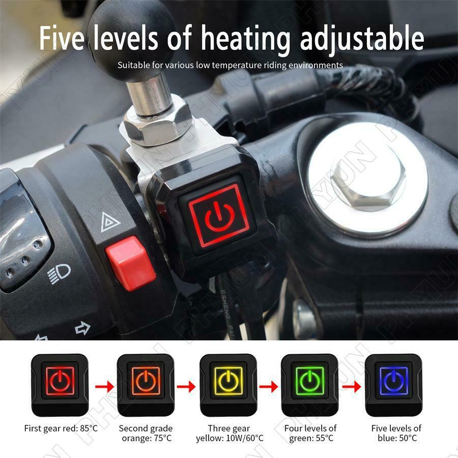 12V Motorcycle ATV Five-speed Heating Electric Handle Cover Warmer Grip Cover