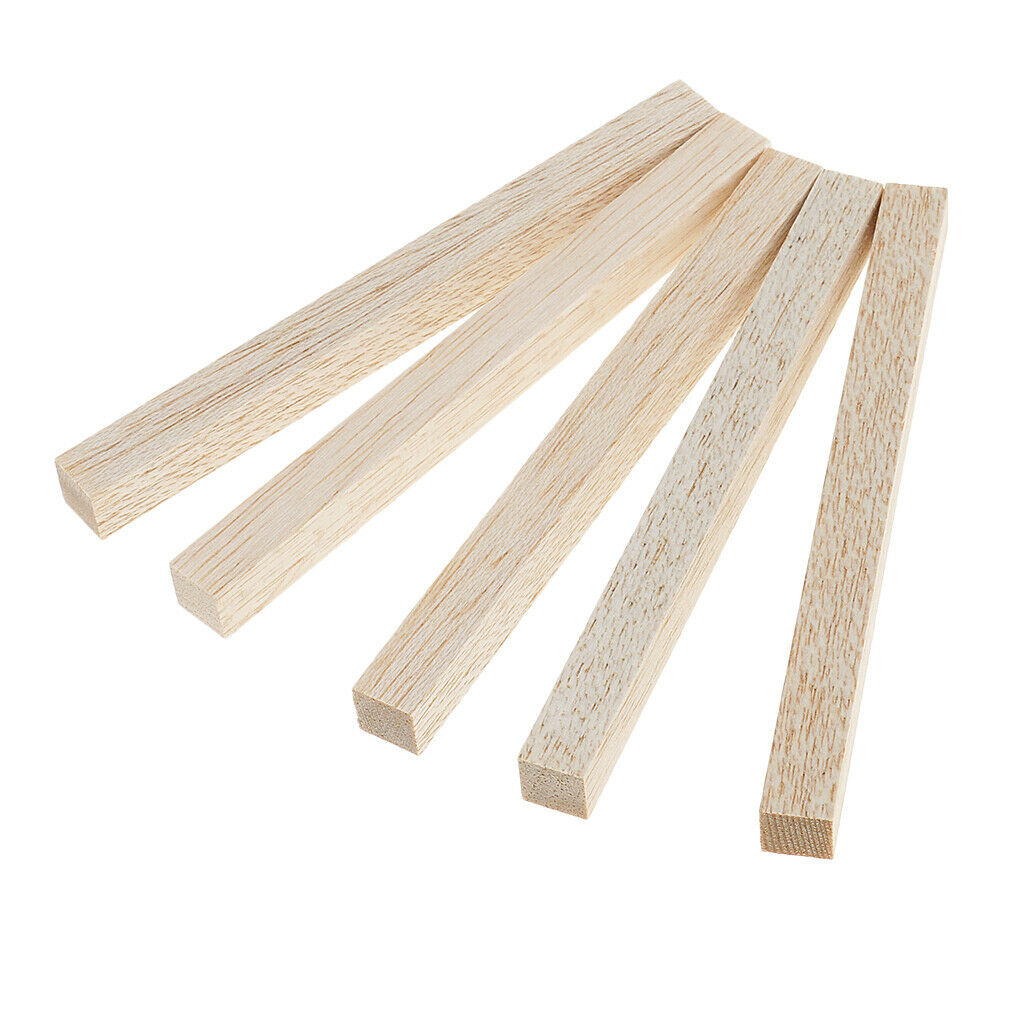 5x Blank Square Wood Stick Wooden Dowel for DIY Craft Home Decoration 120mm