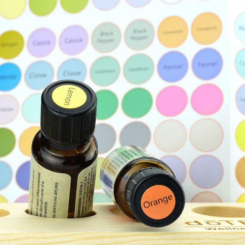 Rounded Tag Stickers Adhesive Oil Bottle Decals Labels For Essential Oil Bottle