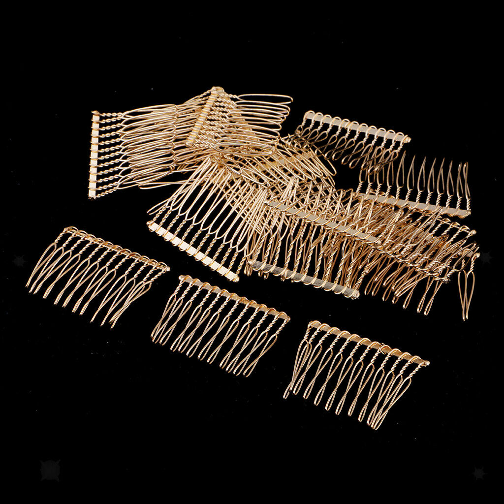 20pcs Metal Side Combs Hairpin for Ponytail Holder Hairpin Jewelry Golden
